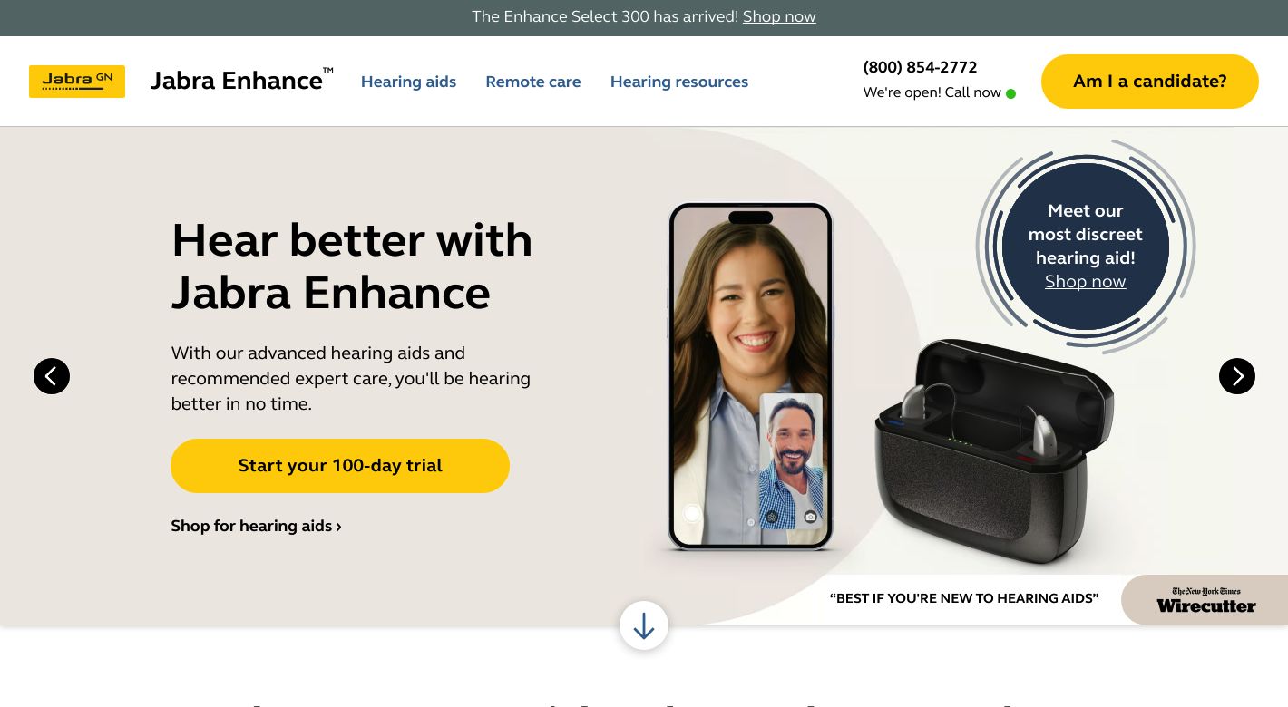 Jabra Enhance Website