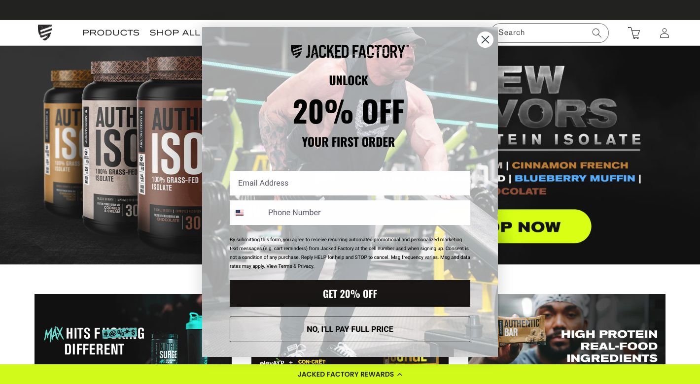 Jacked Factory Website