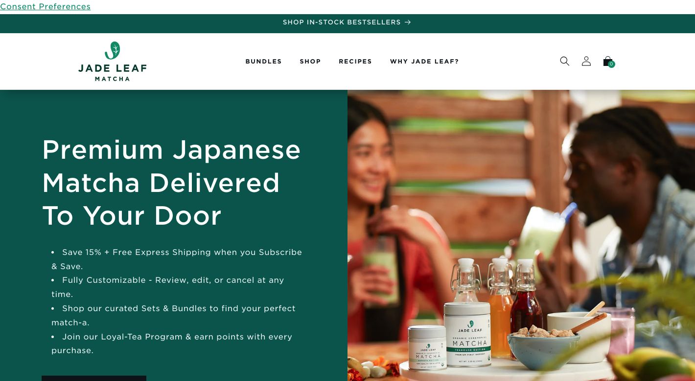 Jade Leaf Matcha Website