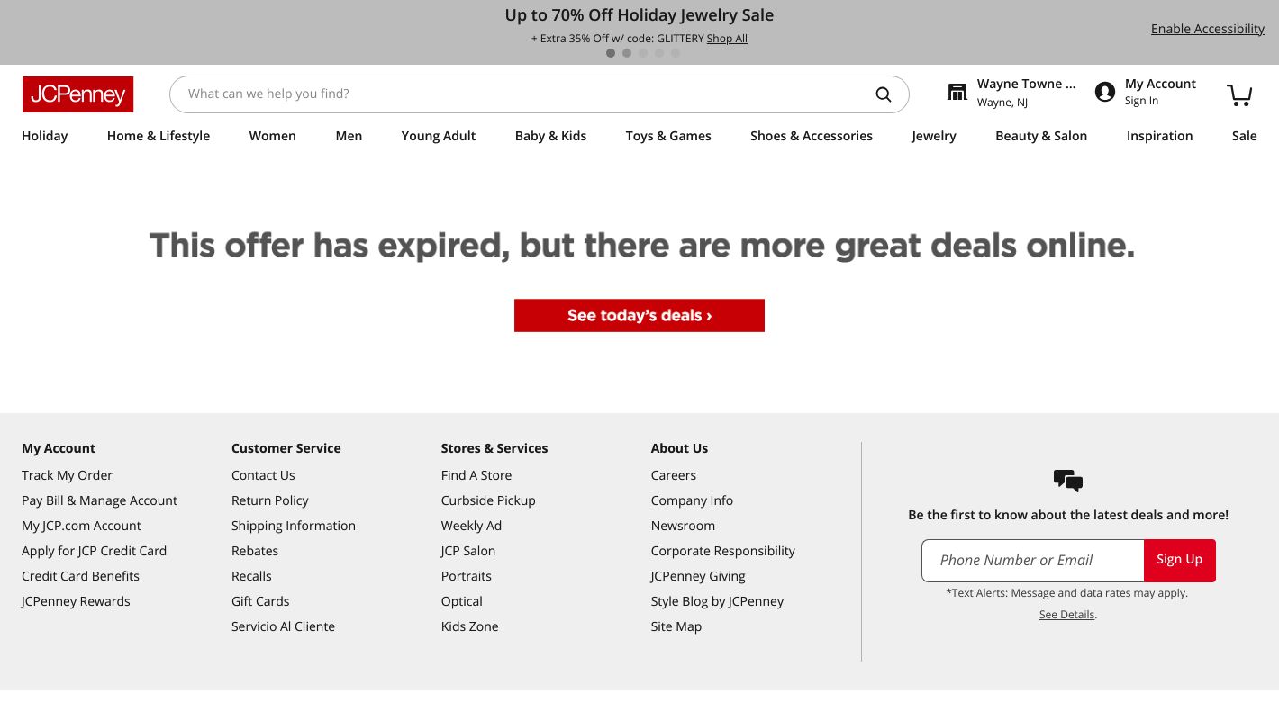 JCPenney Website