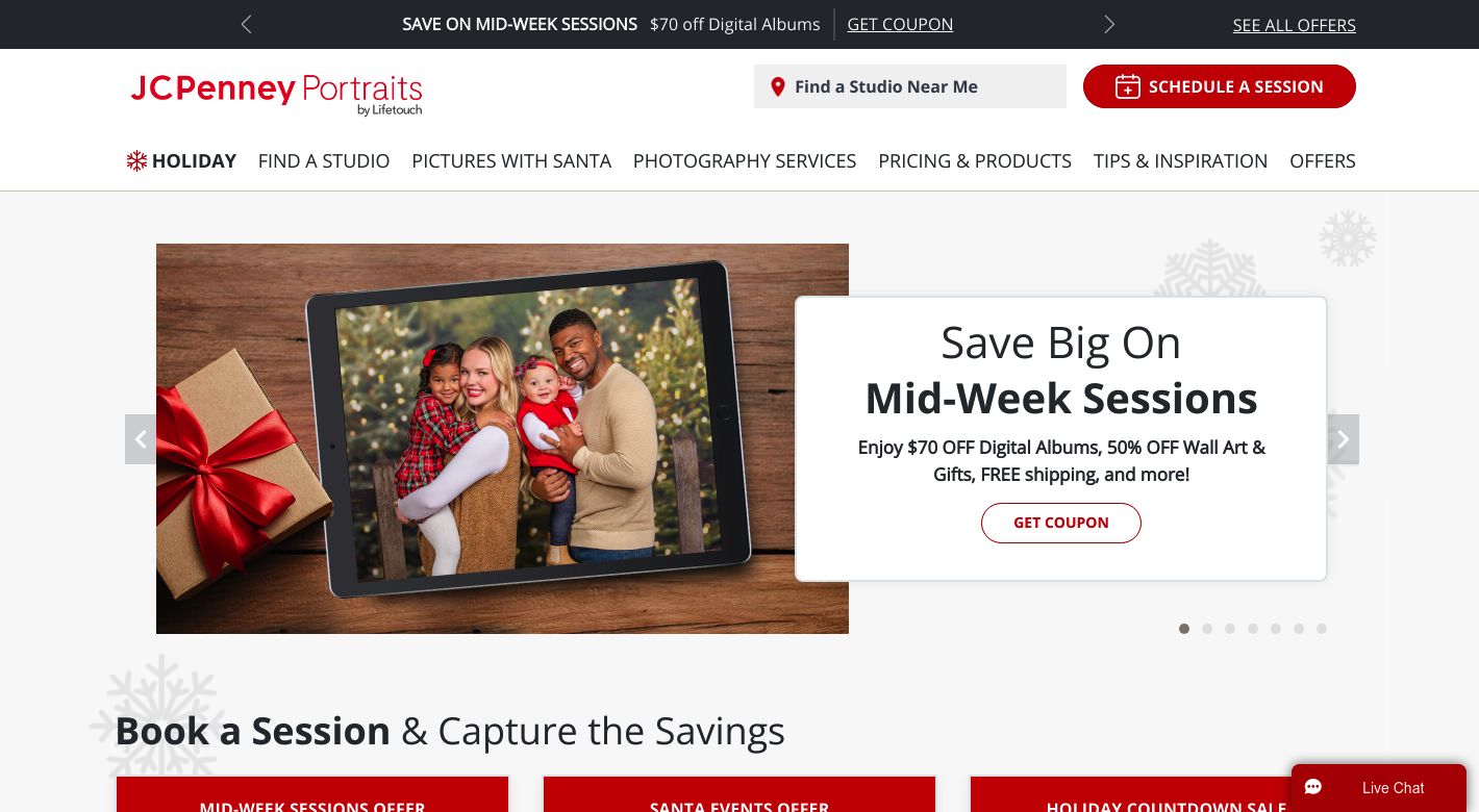 JCPenney Portraits by Lifetouch Website