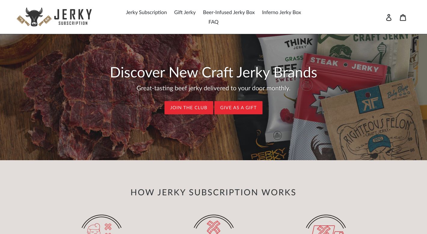 Jerky Subscription Website