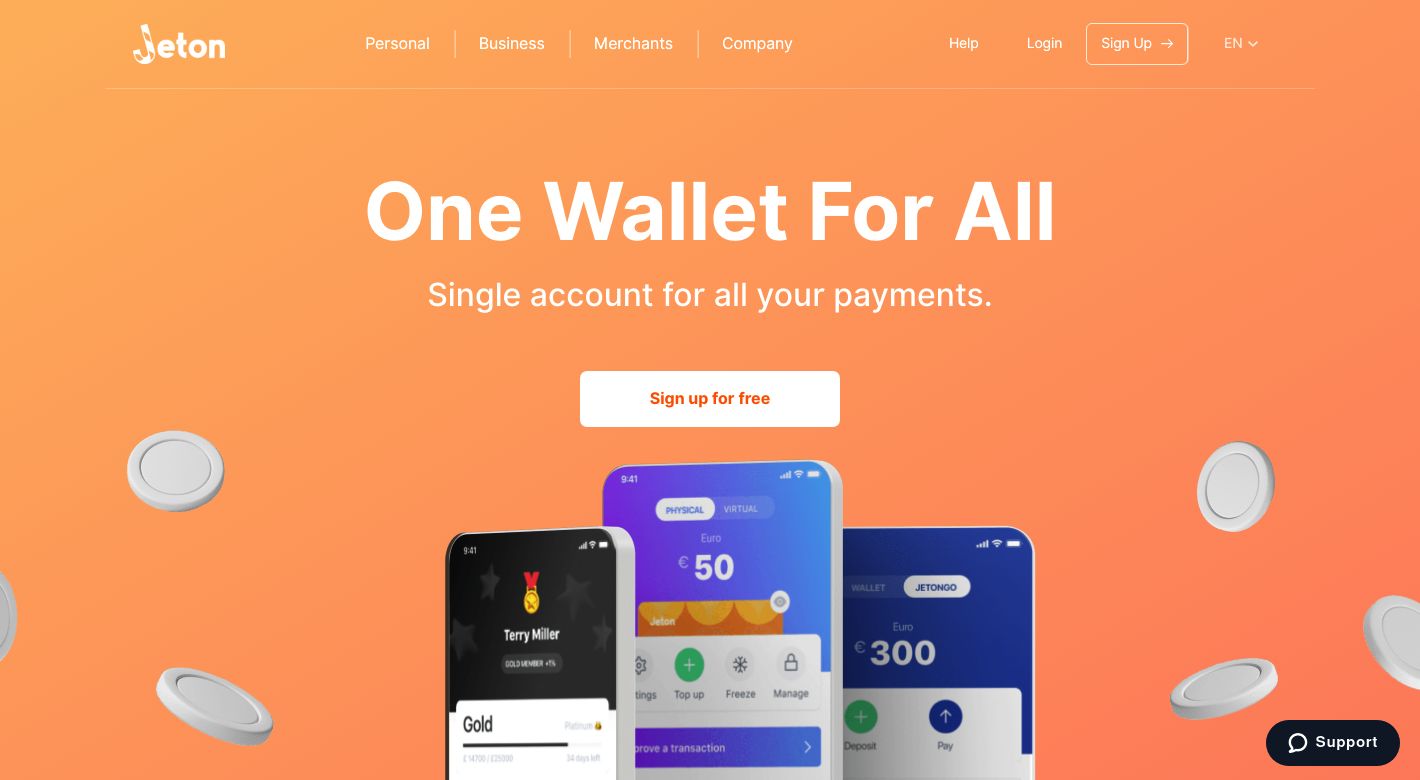 Jeton Wallet Website