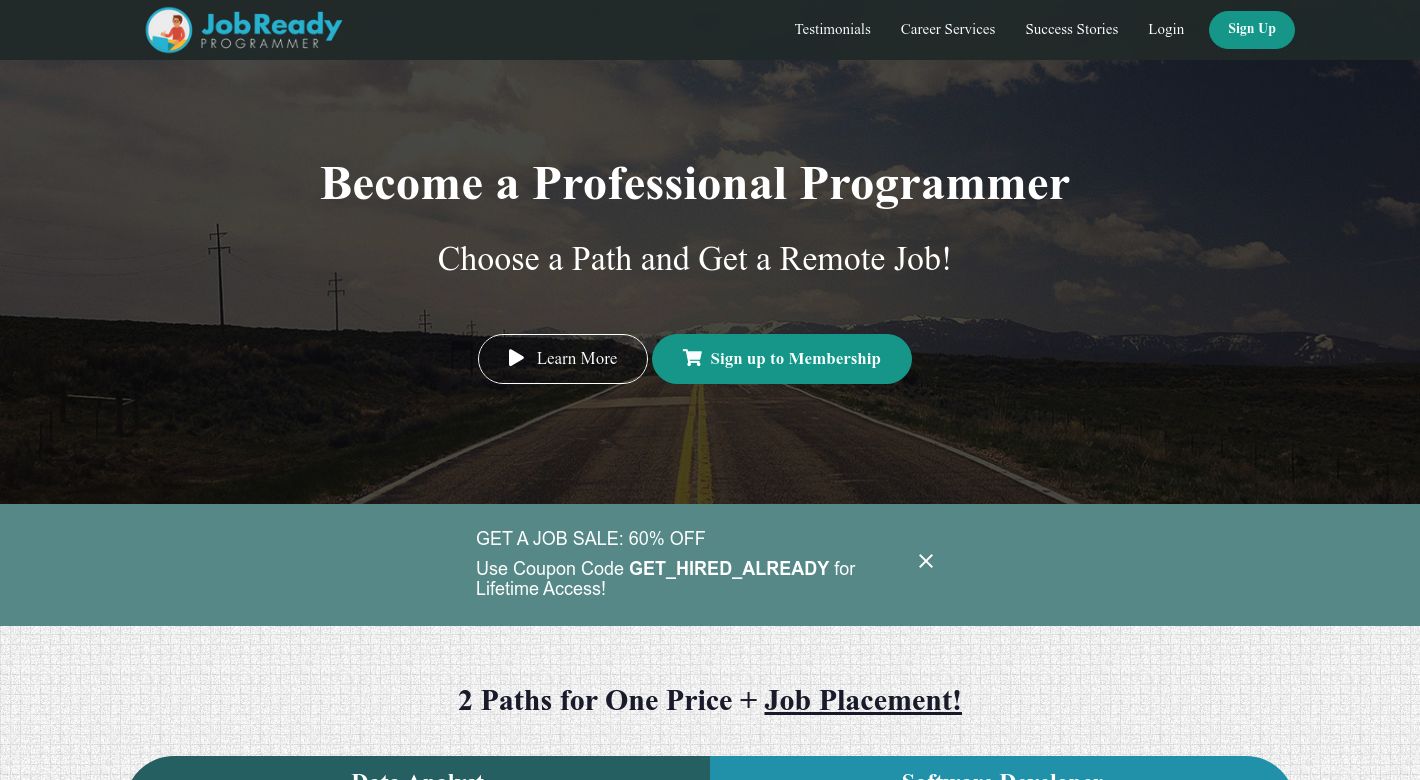 Job Ready Programmer Website