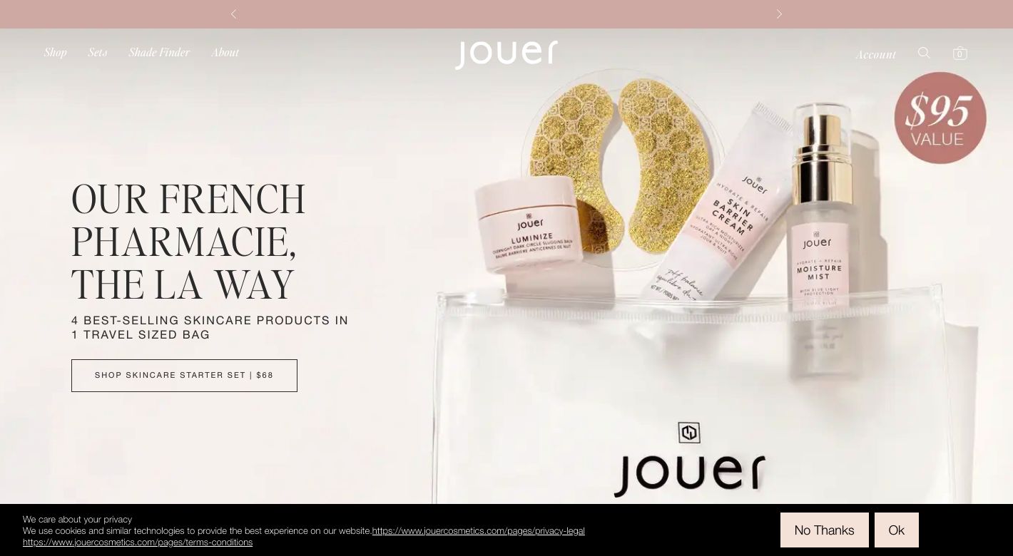 Jouer Cosmetics Website