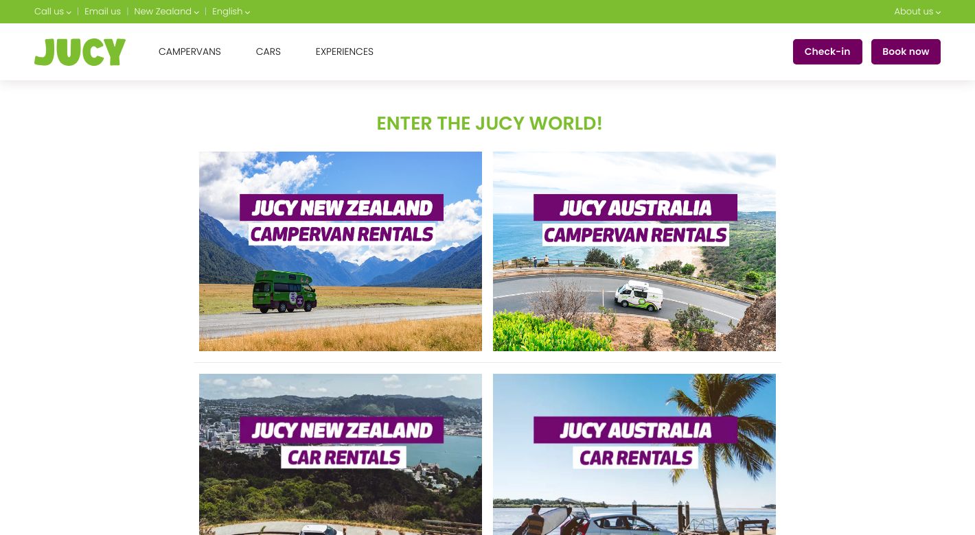 Jucy World Website