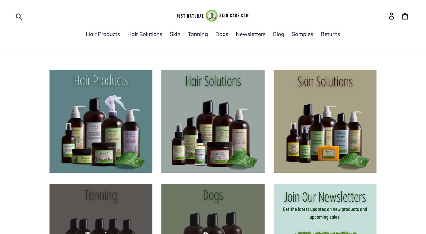 Just Natural Products Website