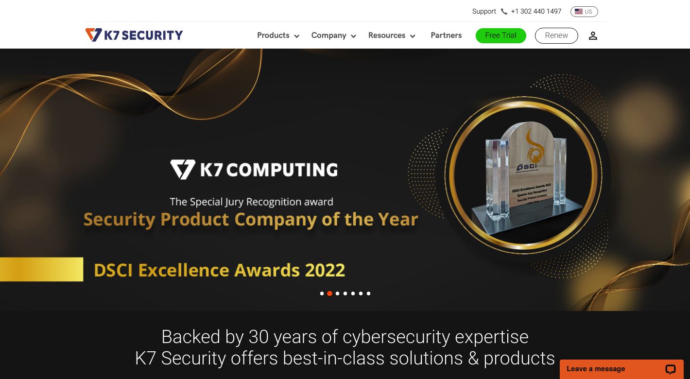 K7 Antivirus Website