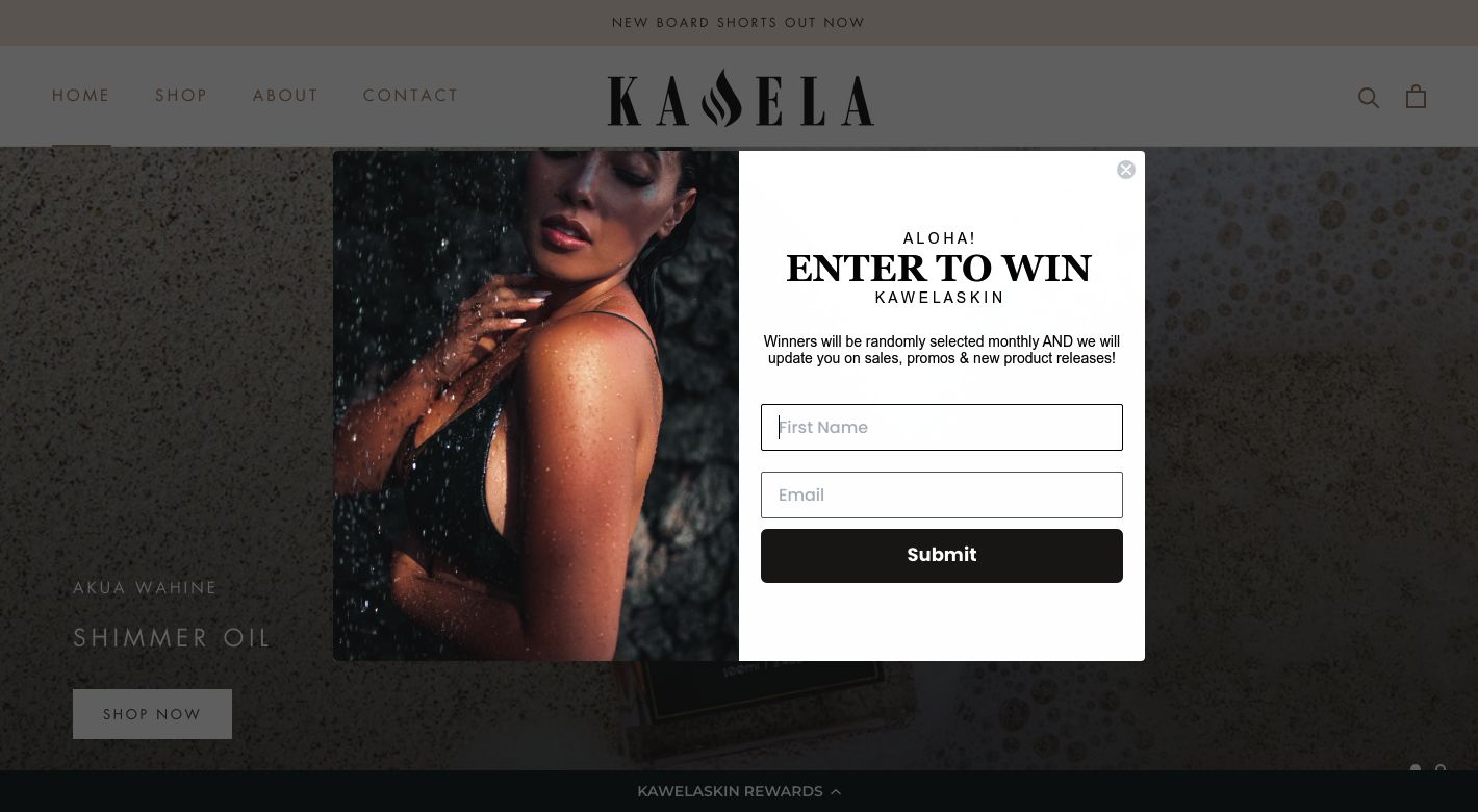 Kawela Skin Website