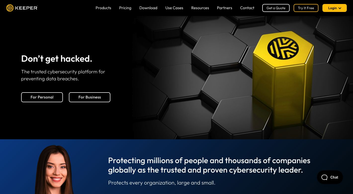 keepersecurity.com Website