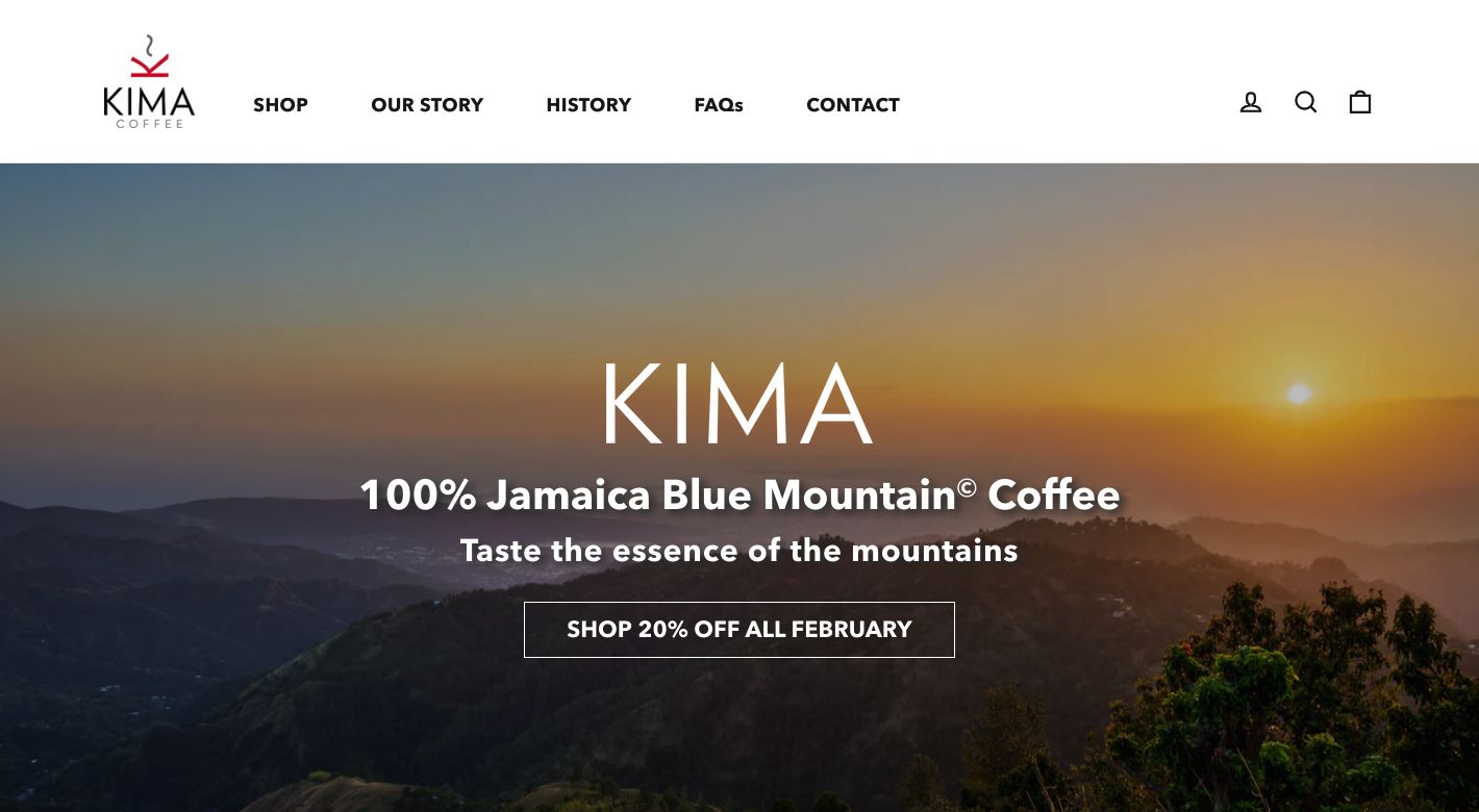 Kima Coffee Website