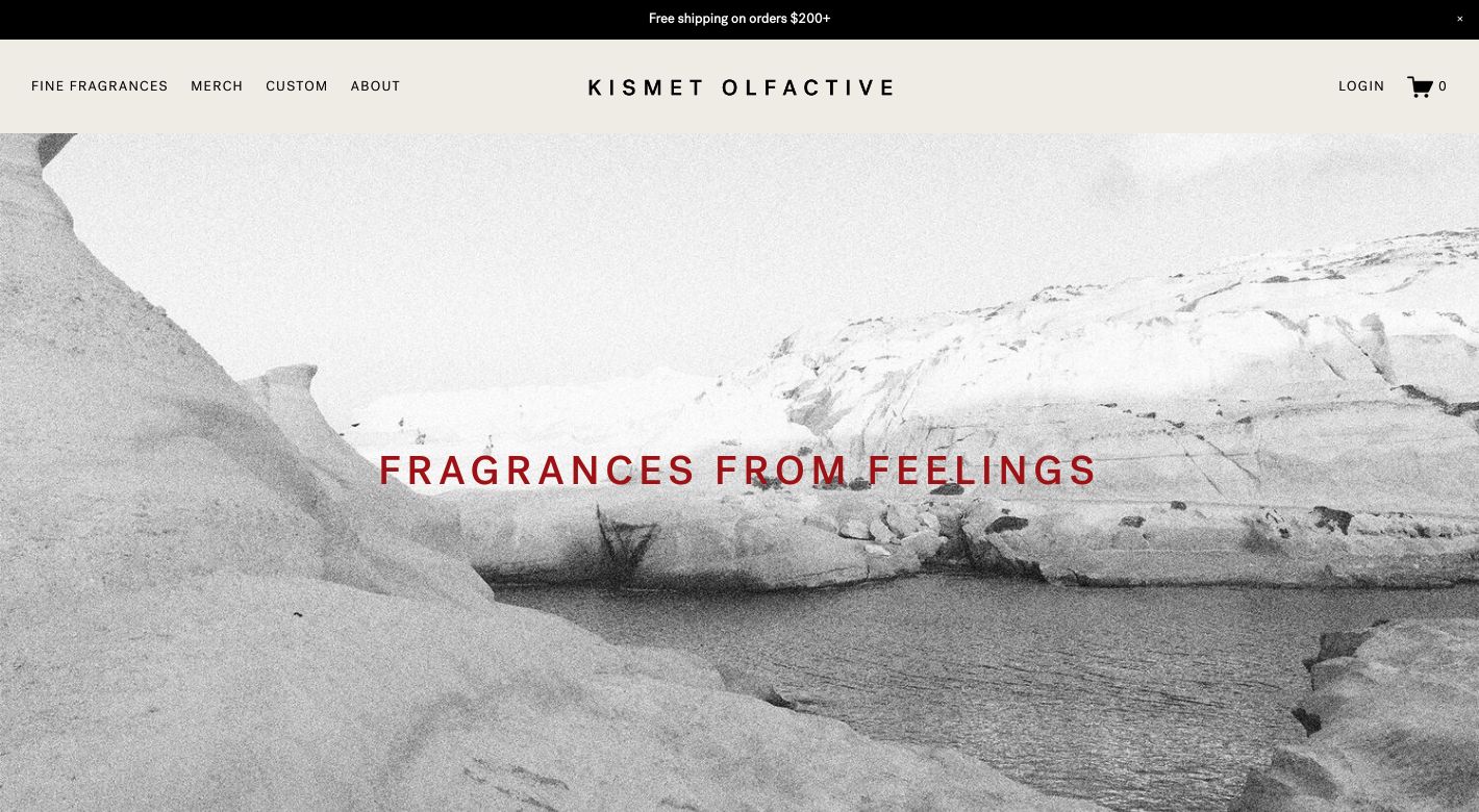 Kismet Olfactive Website