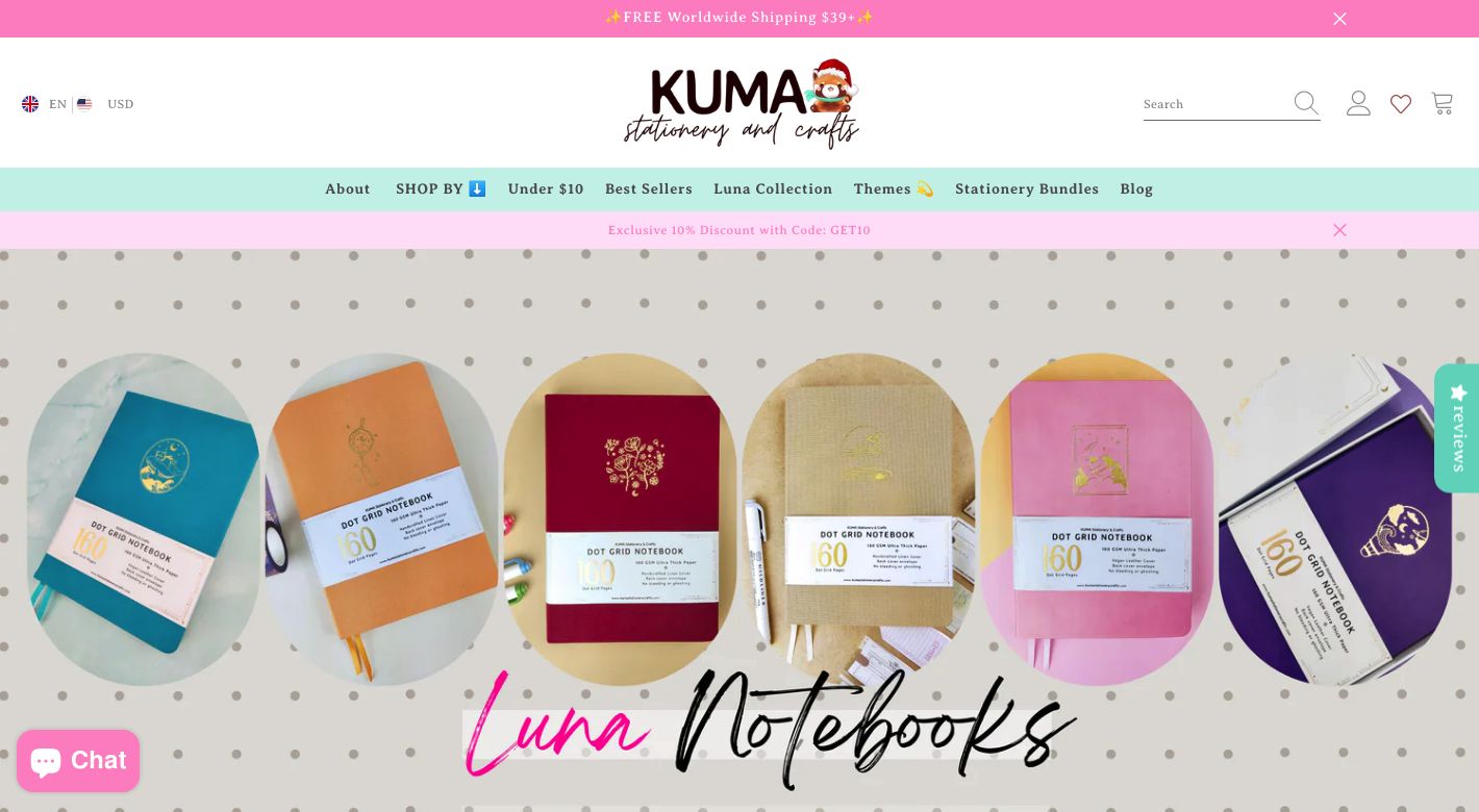 KUMA Stationery Crafts Website