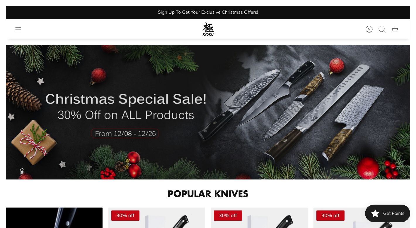 Kyoku Knives Website