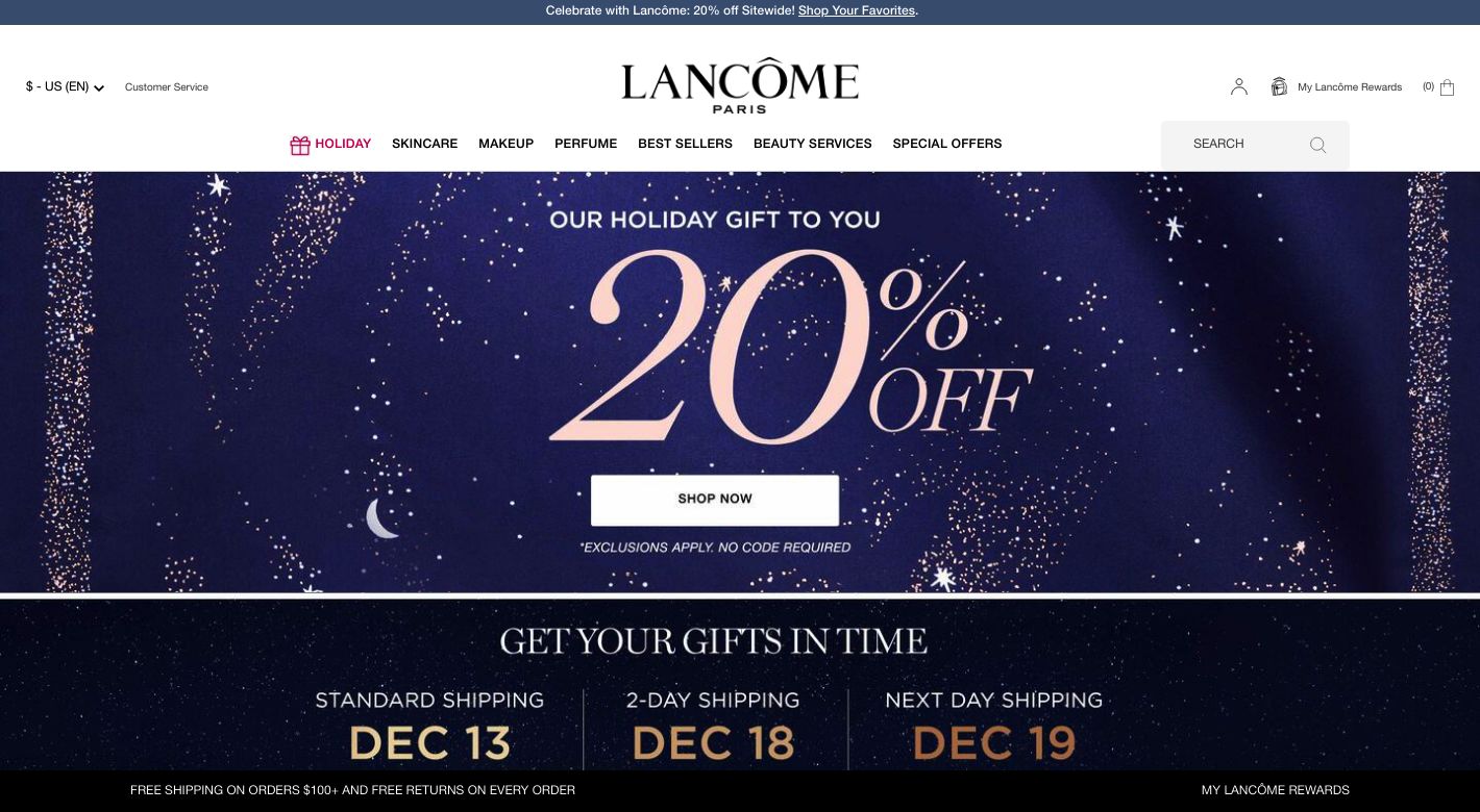 Lancome Website
