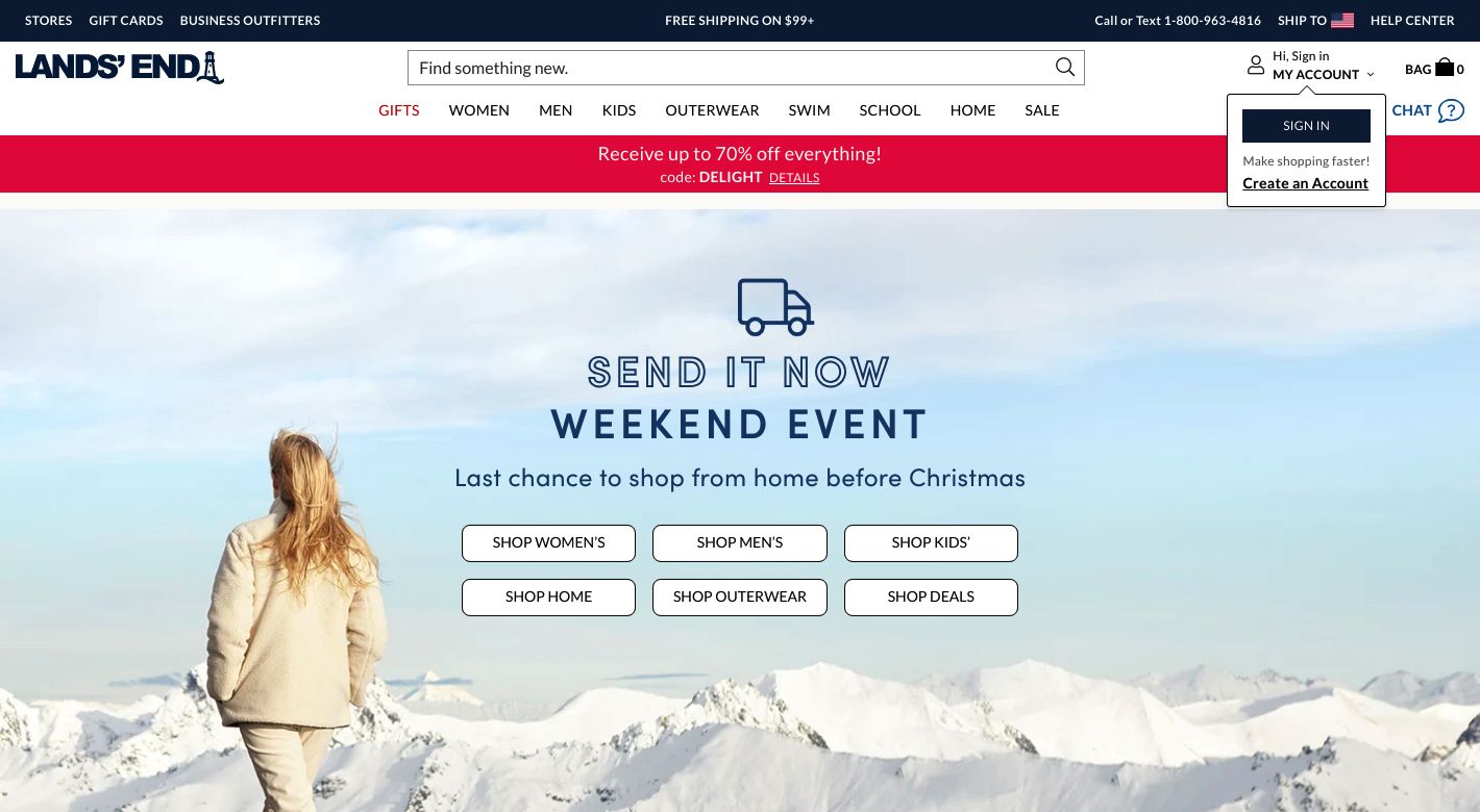 Lands' End Website