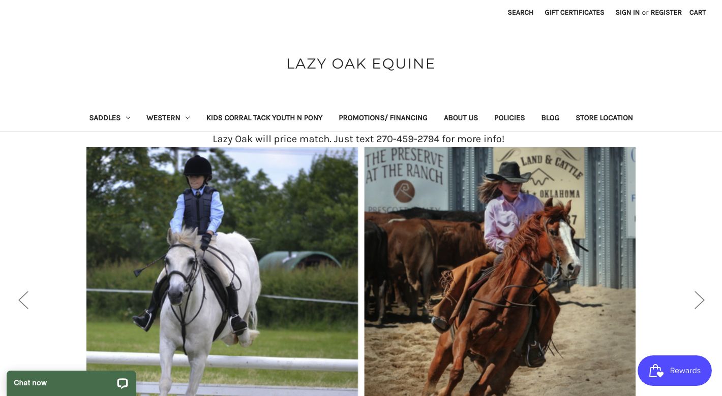 Lazy Oak Equine Website