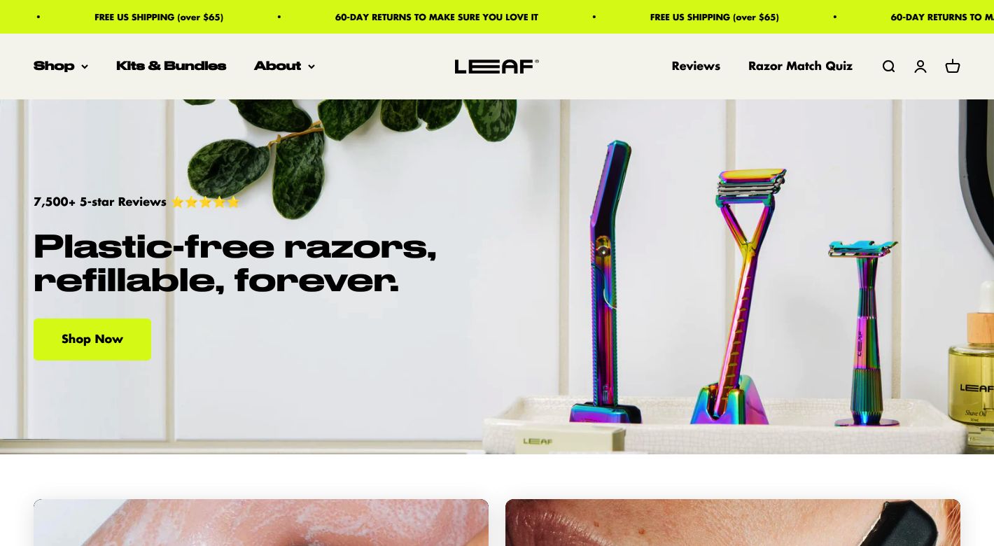 Leaf Shave Website