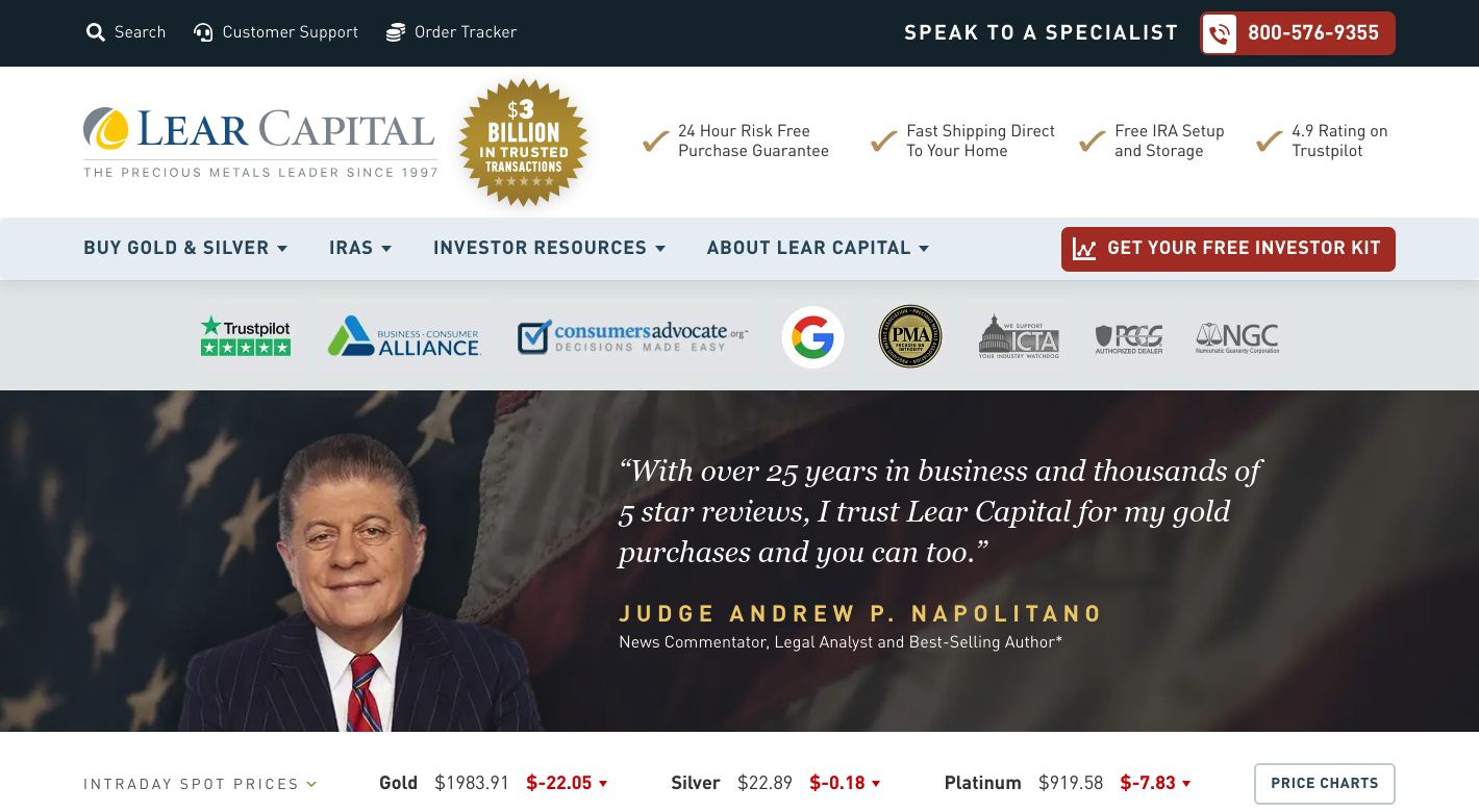 Lear Capital Website