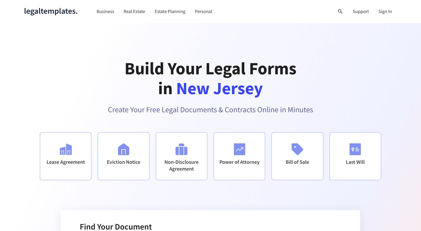 Legal Templates Website