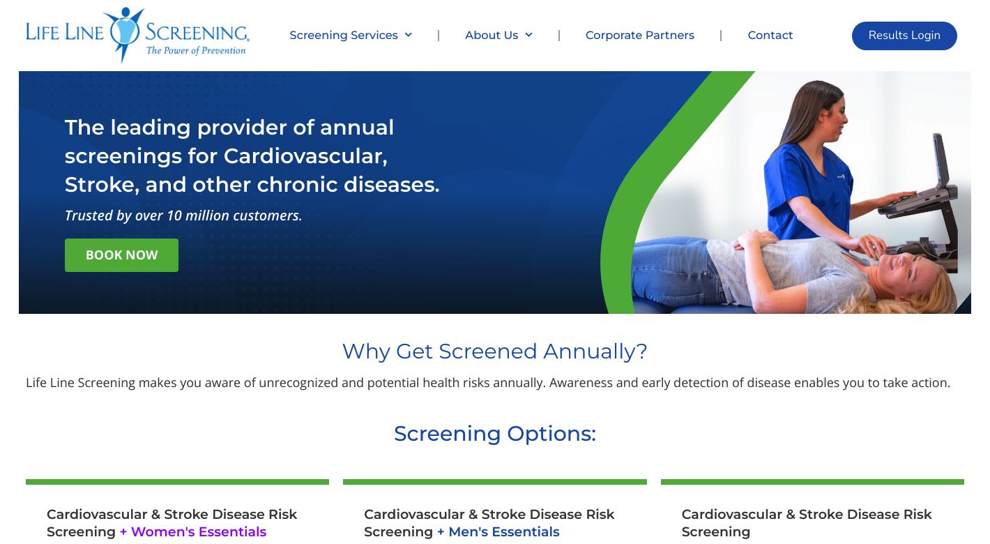 Life Line Screening Website