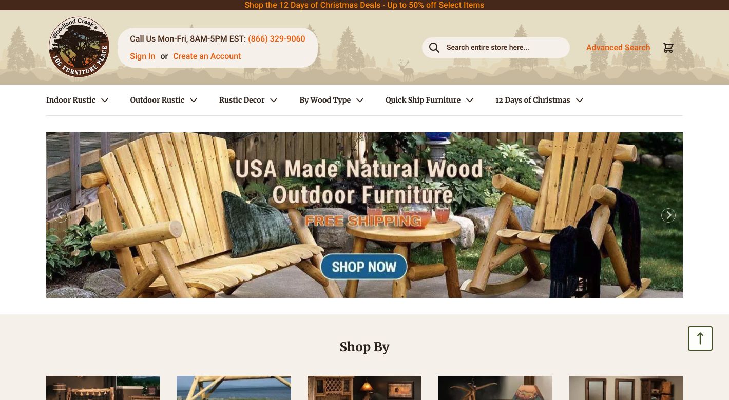 Log Furniture Place Website