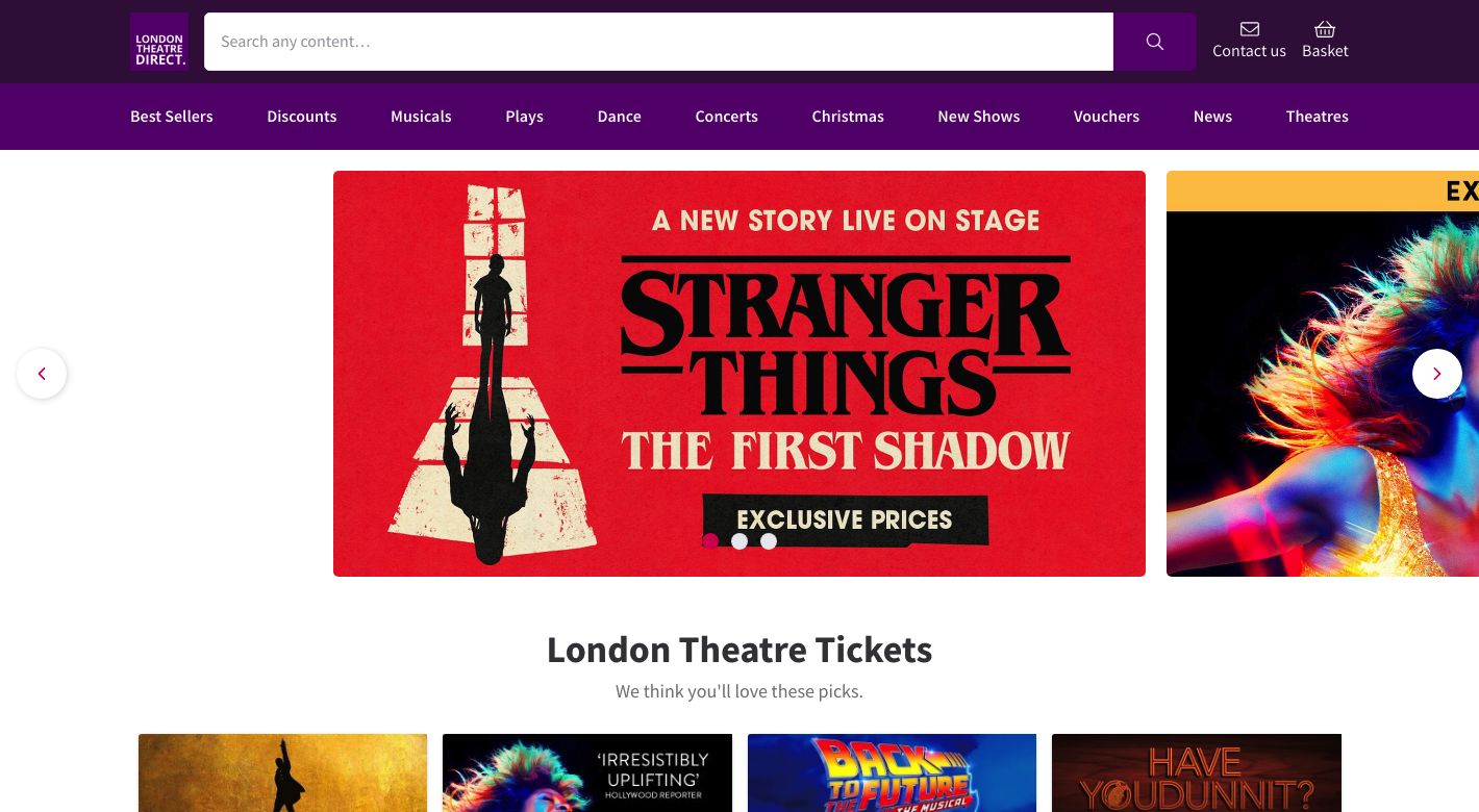 London Theatre Direct Website