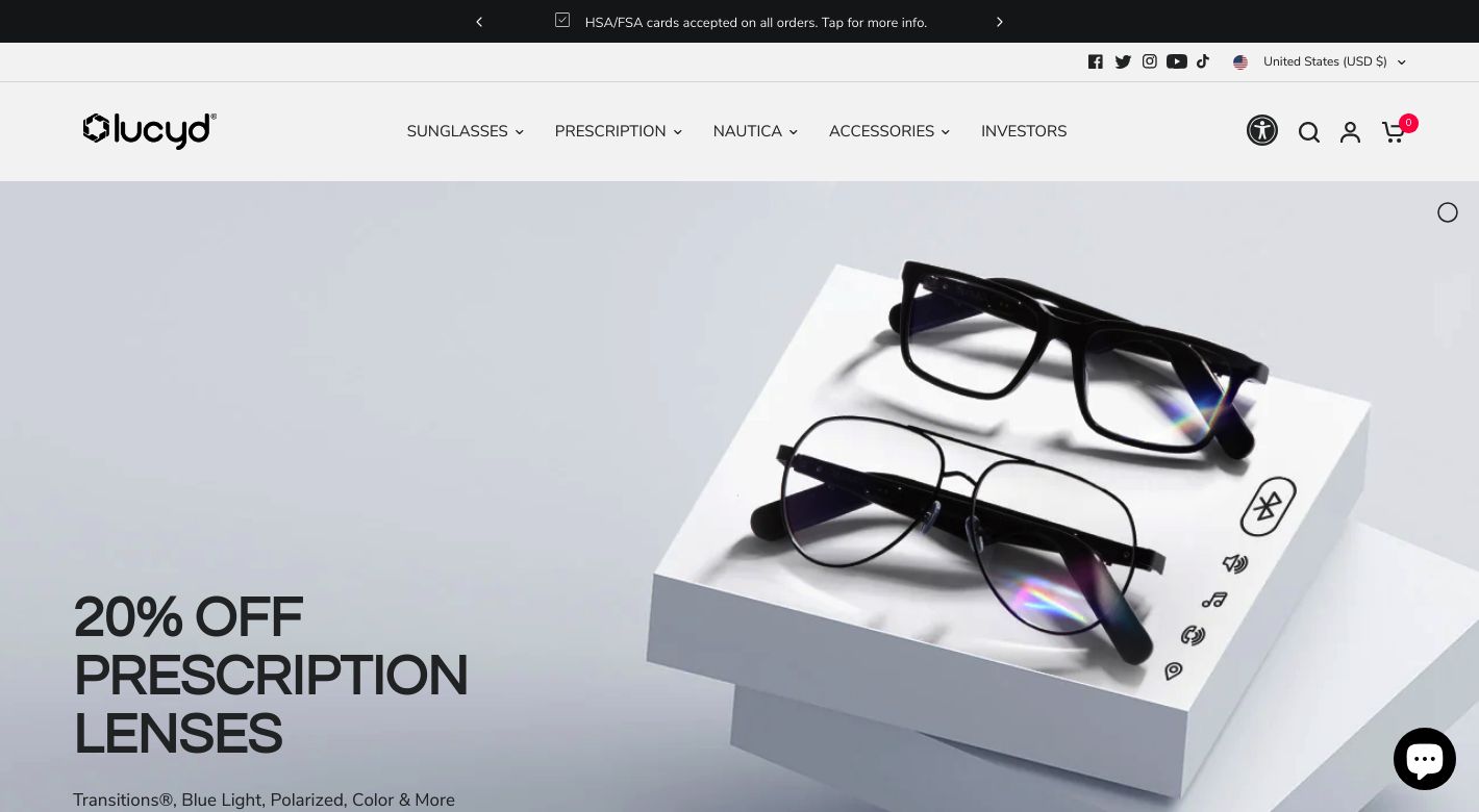 Lucyd Eyewear Website