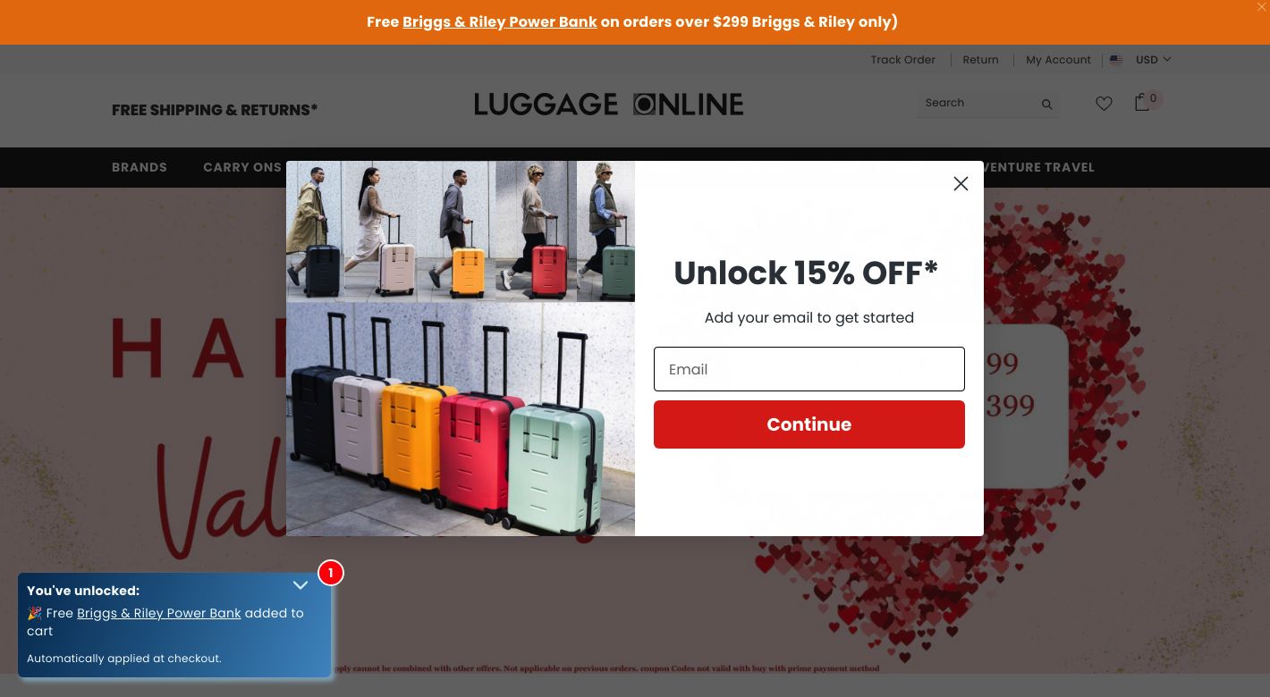 Luggage Online Website