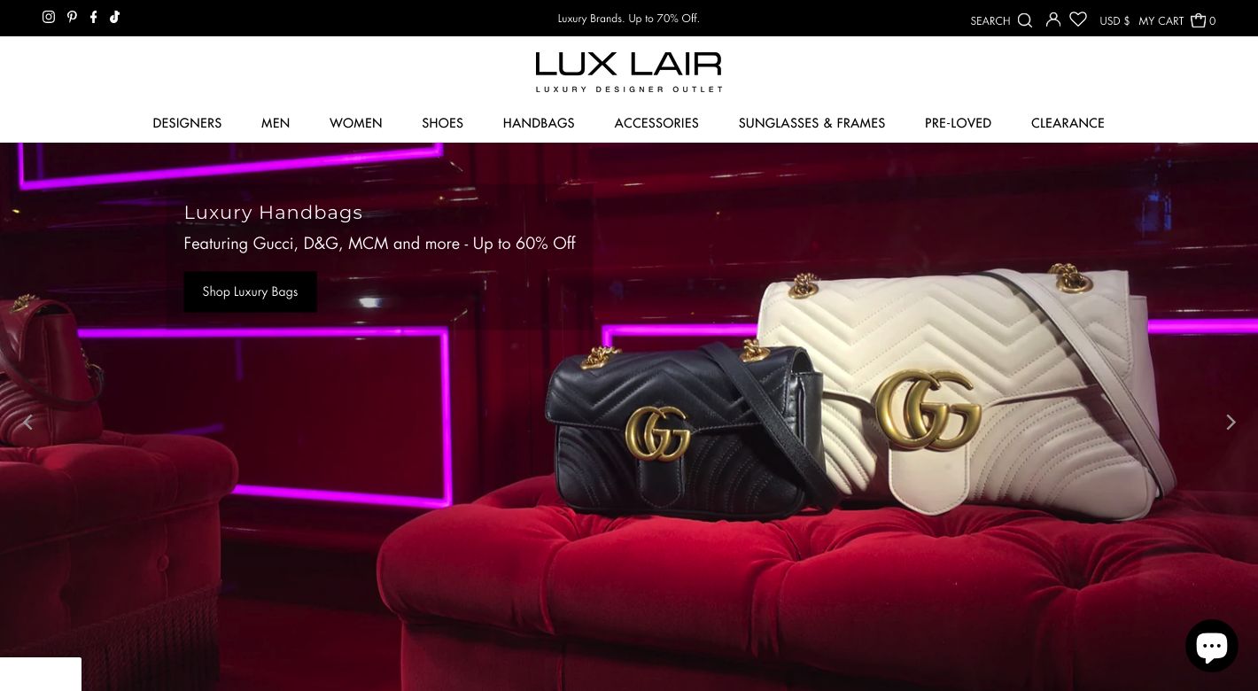 LUX LAIR Website