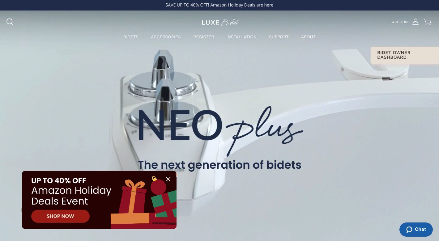 LUXE Bidet Website