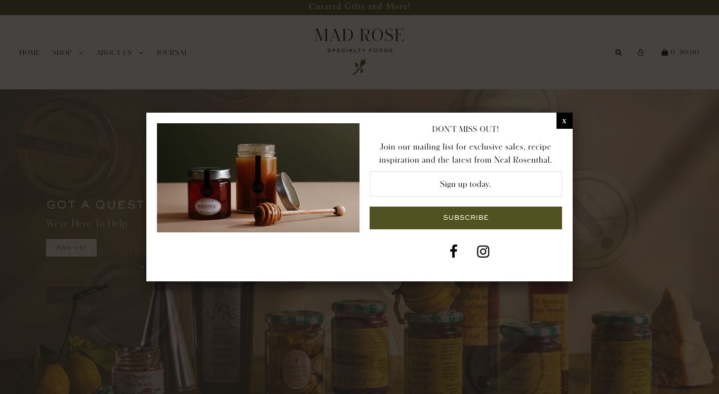 Mad Rose Specialty Foods Website