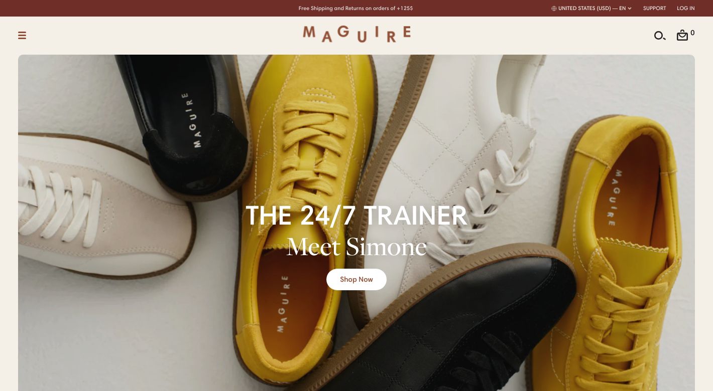 Maguire Shoes Website