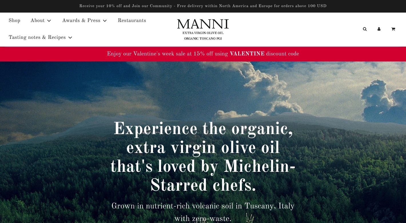 Manni Oil Website