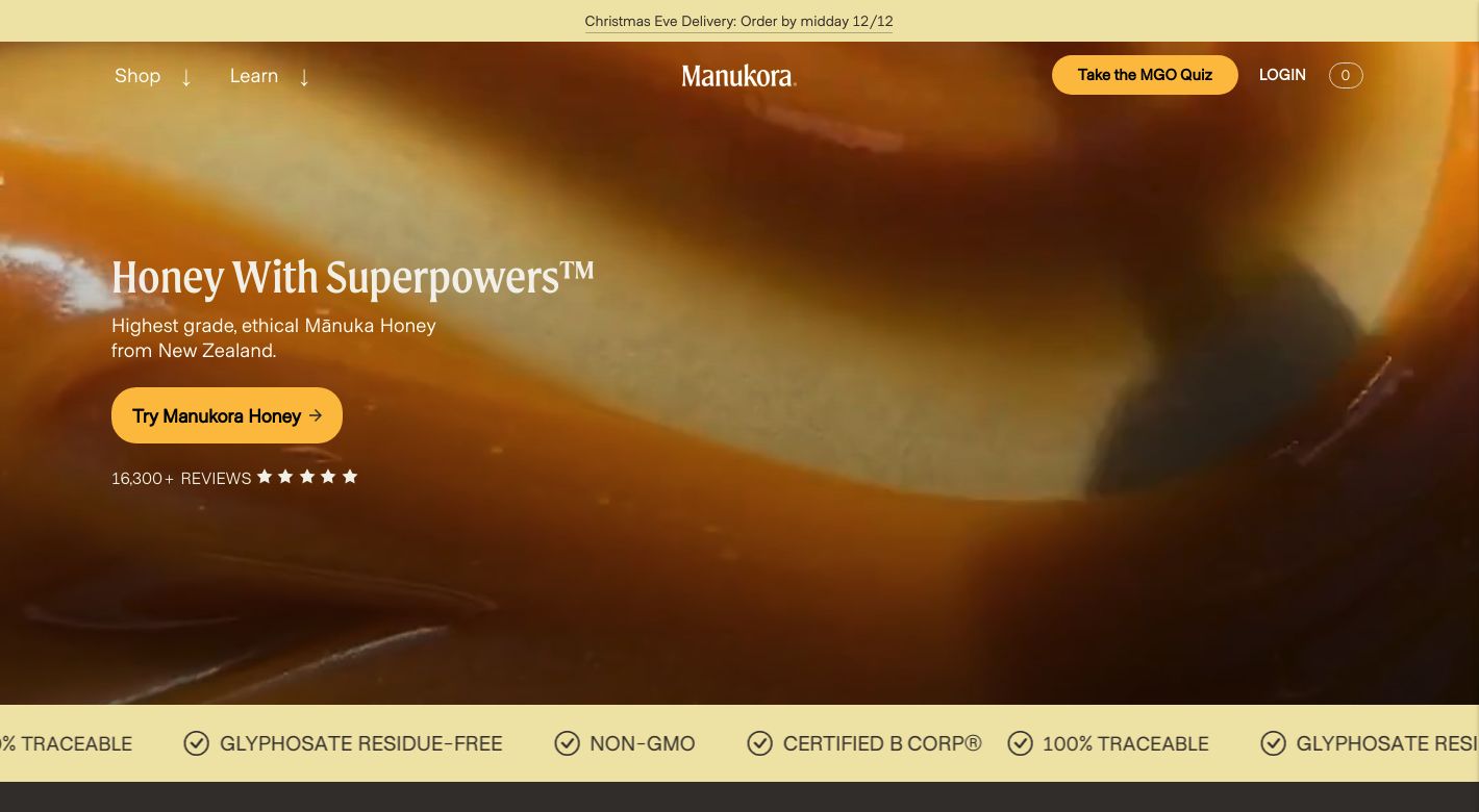 Manukora Website