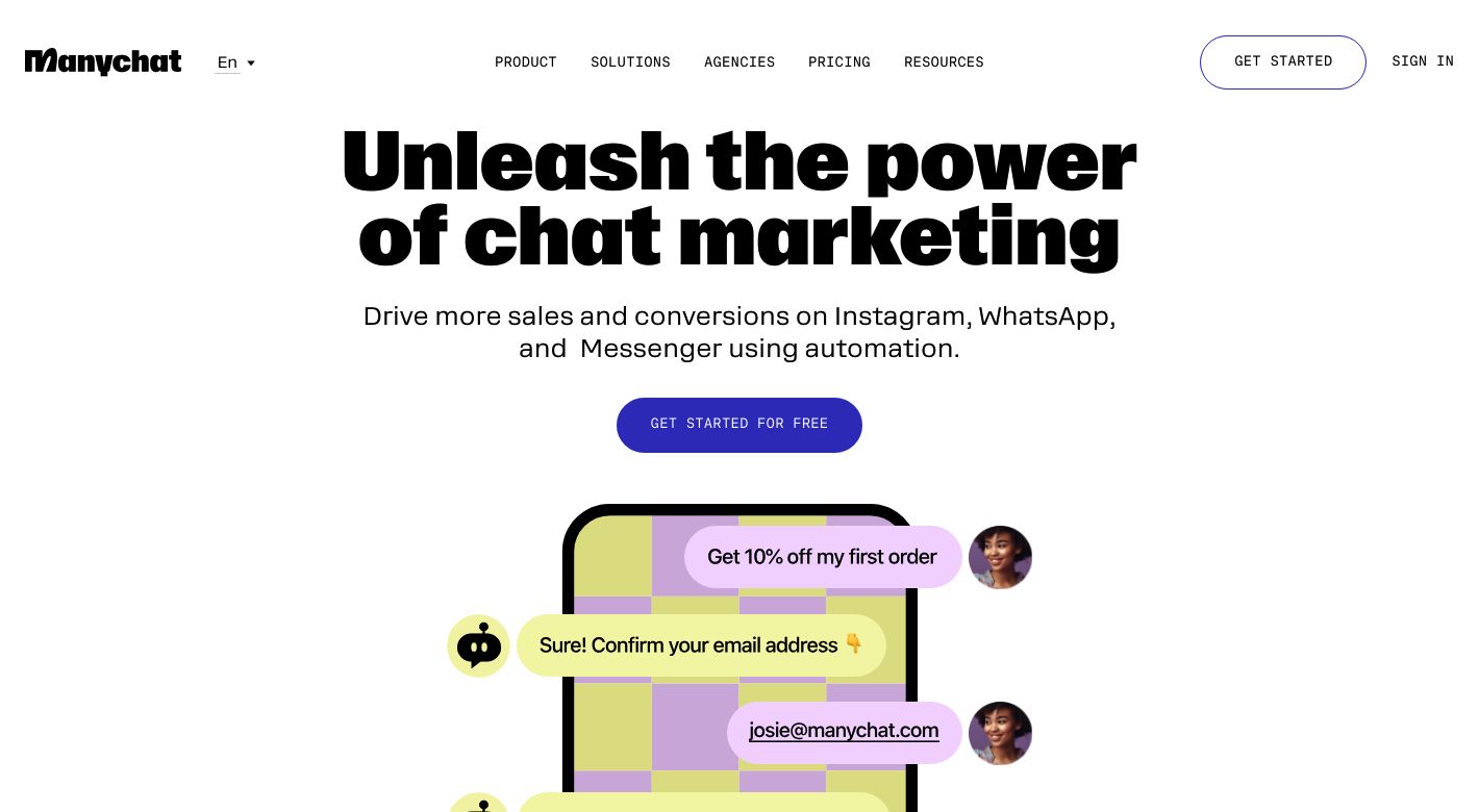 ManyChat Website