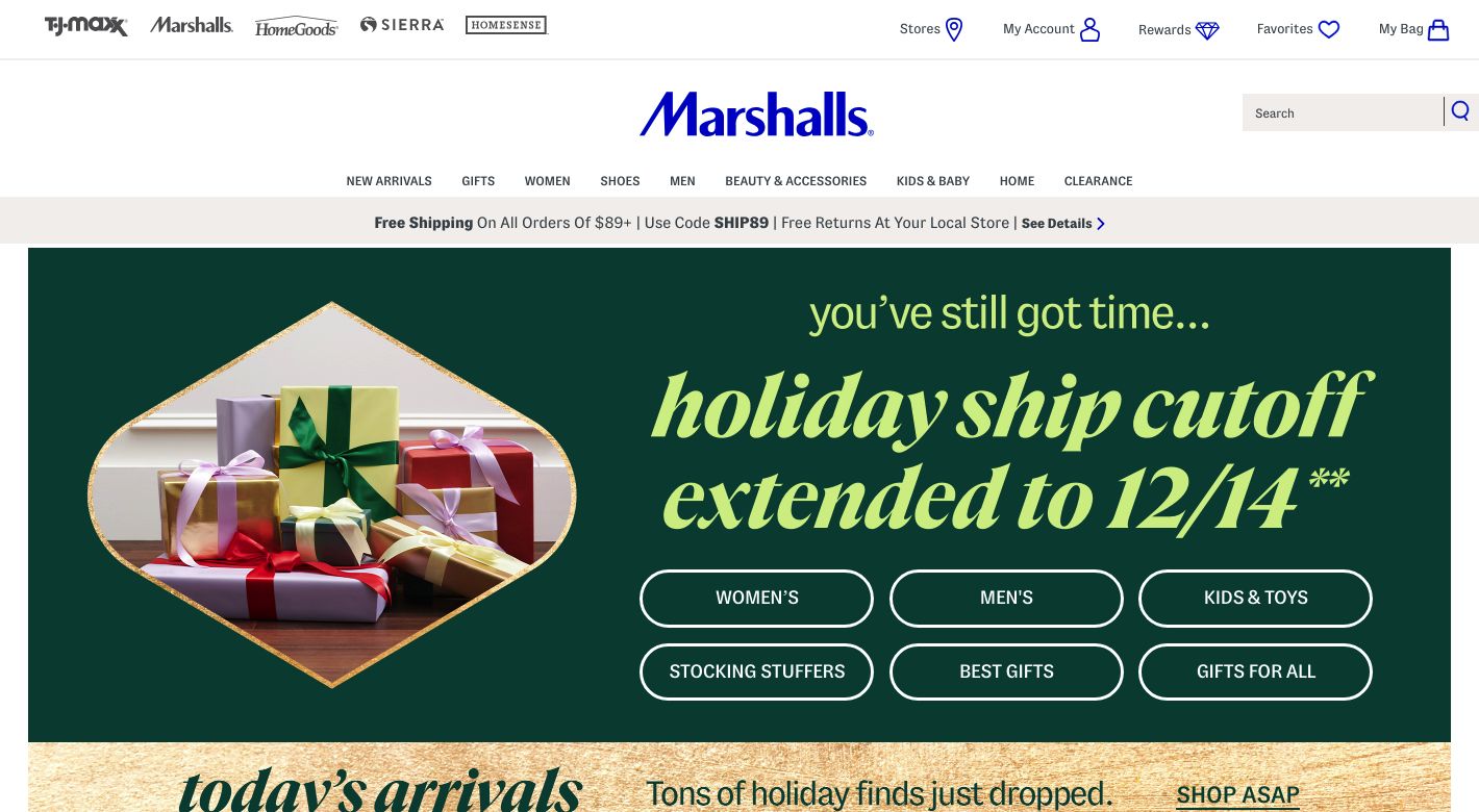 Marshalls Website