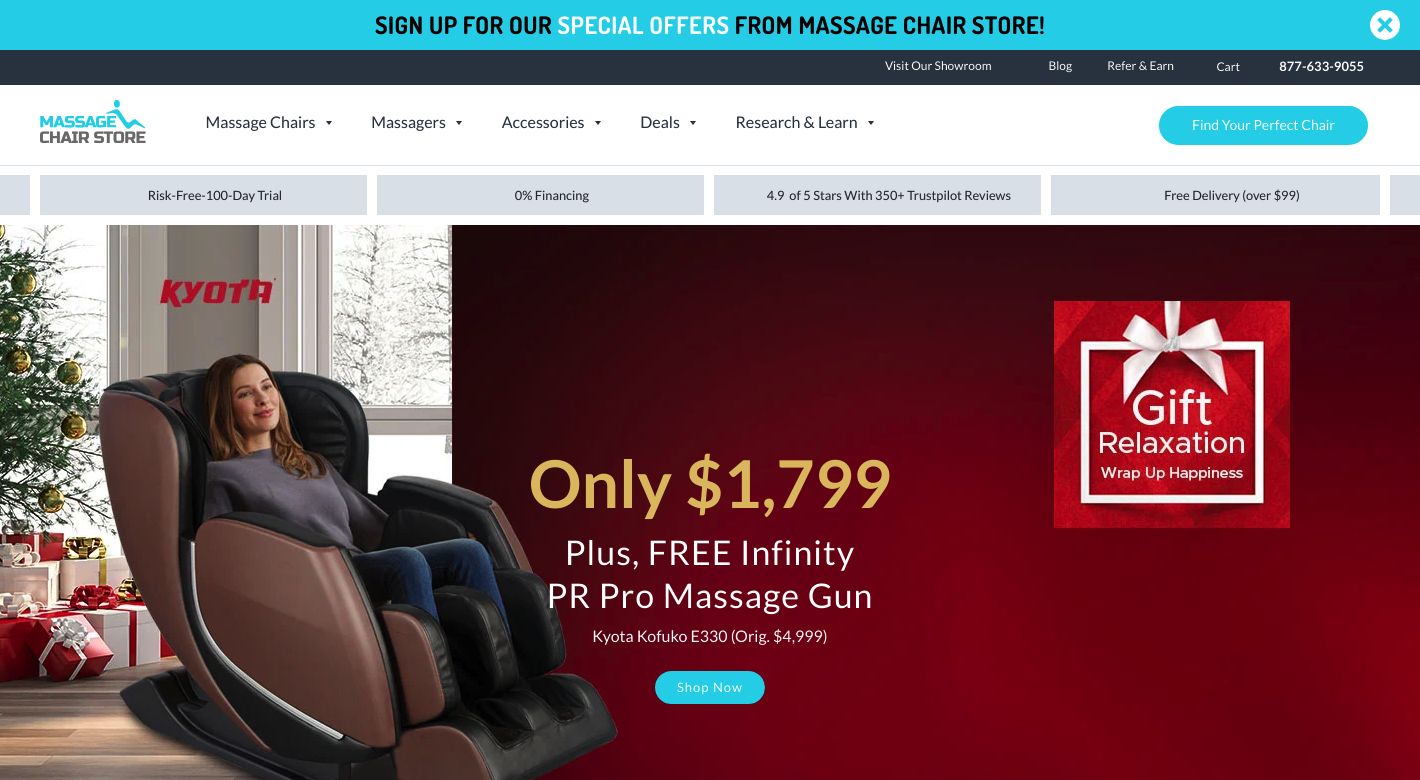 Massage Chair Store Website