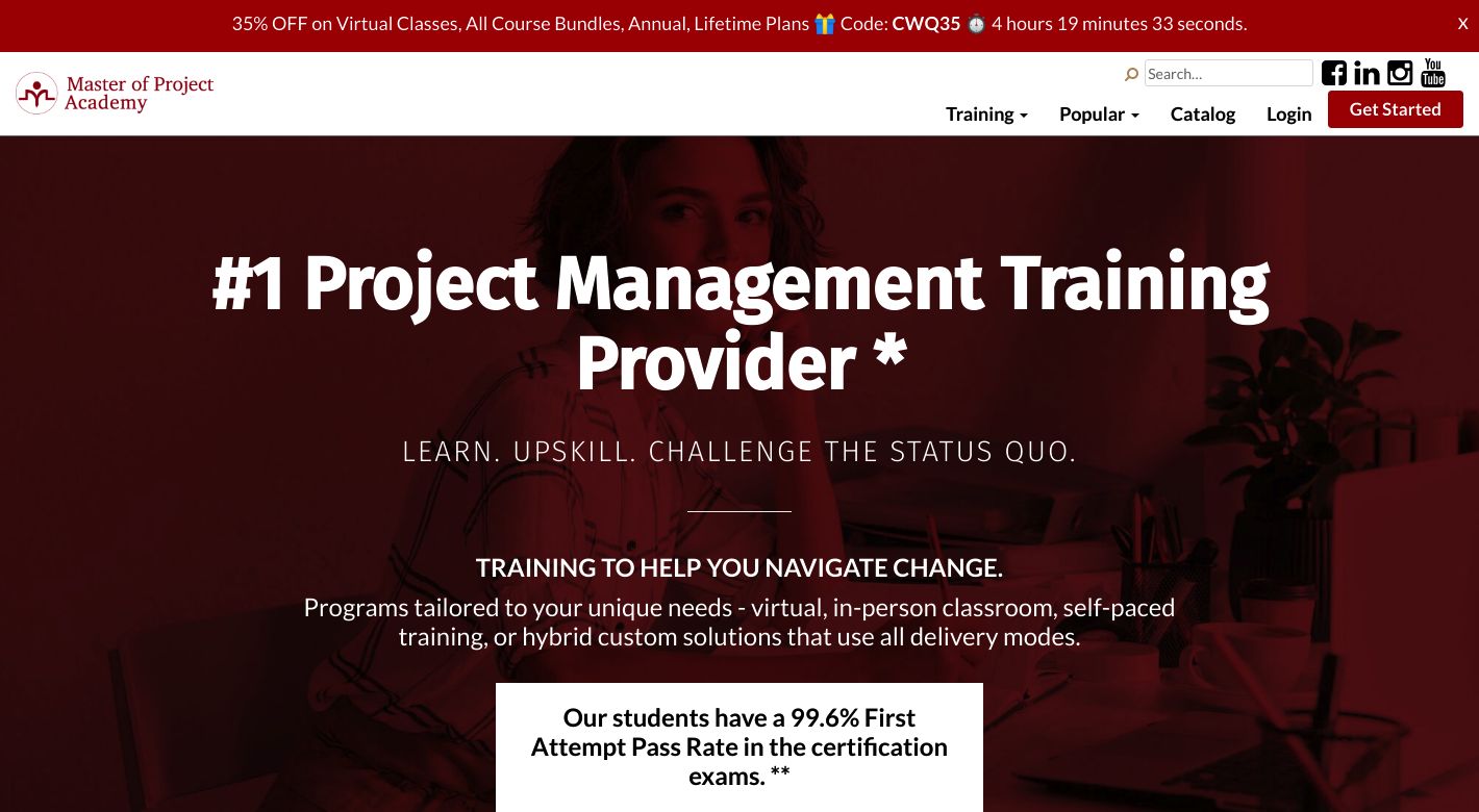 Master of Project Academy Website