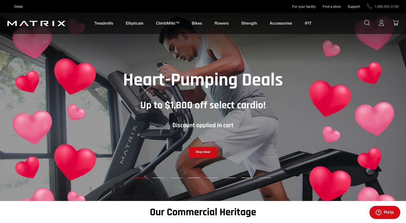 Matrix Fitness Retail Website