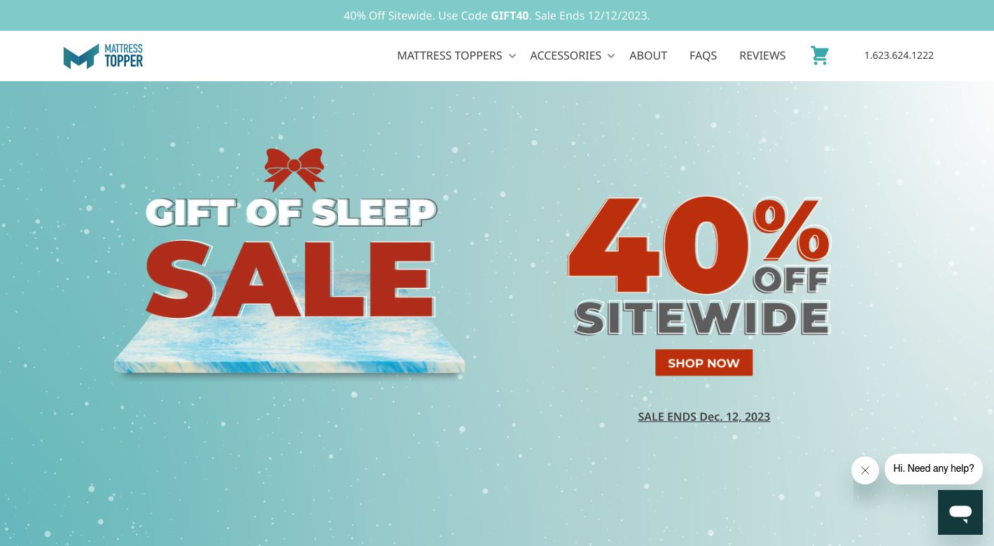 Mattress Topper Website