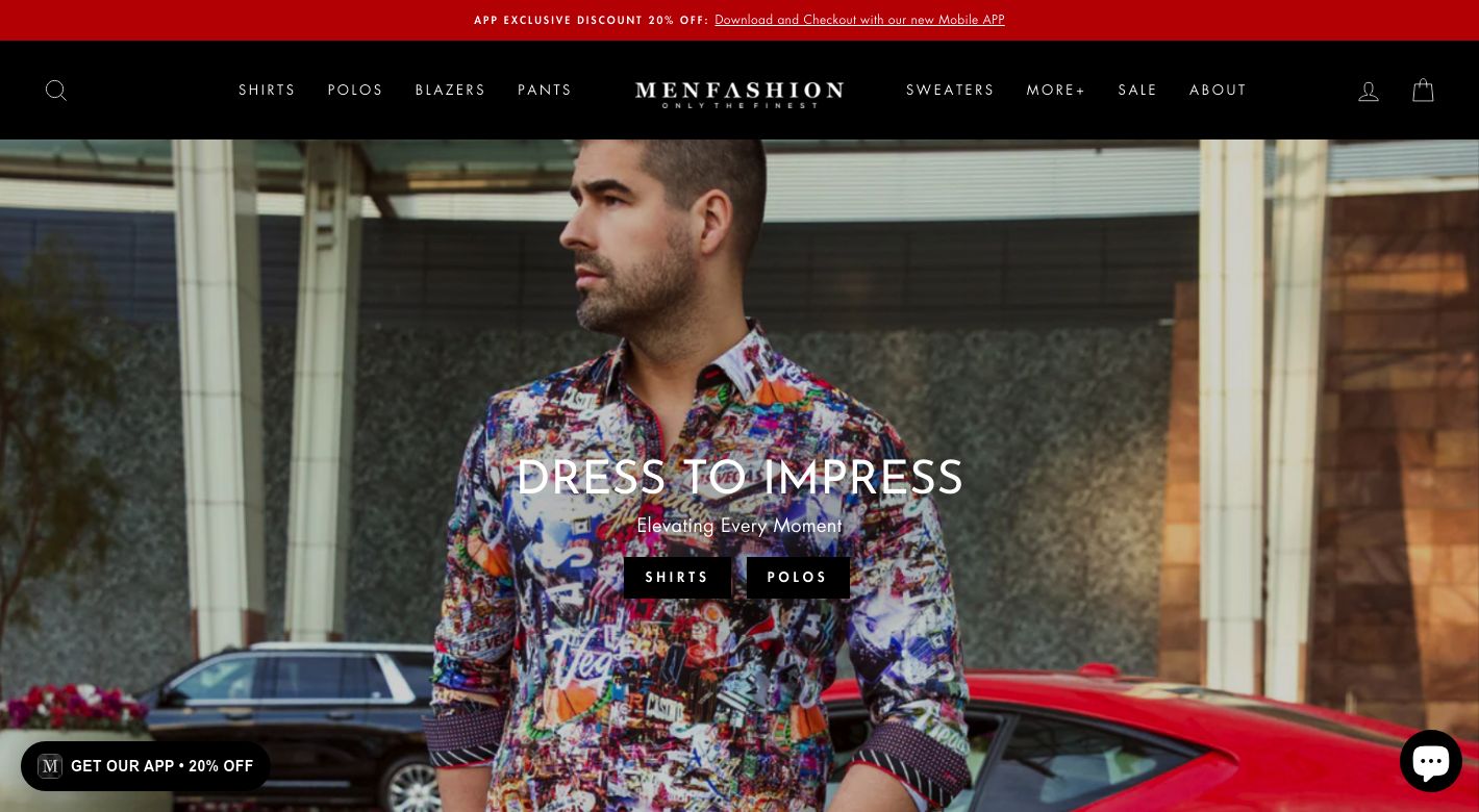 Men Fashion Website