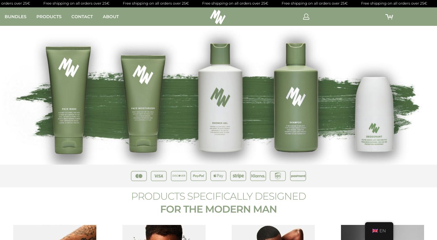 MenWith Skincare Website