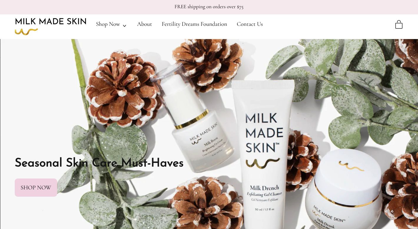 Milk Made Skin Website