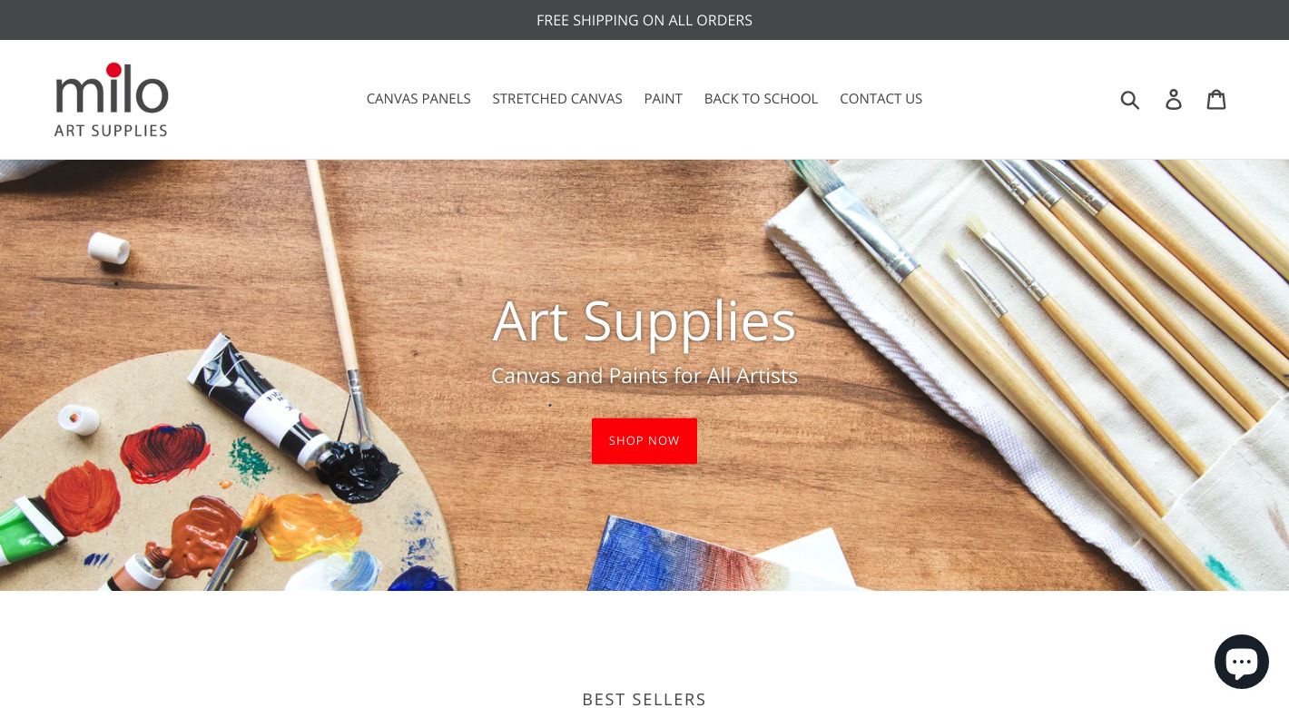 Milo Art Supplies Website