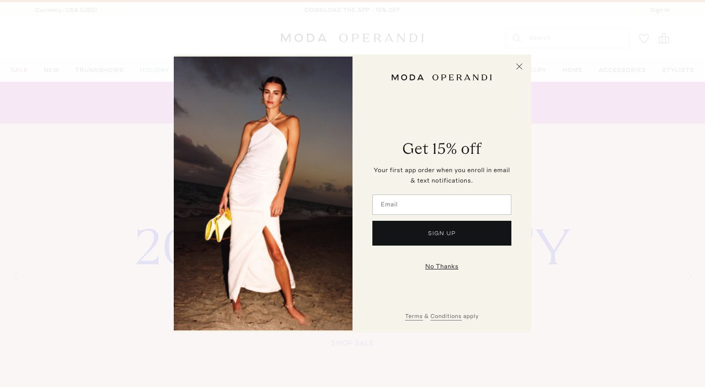 Moda Operandi Website