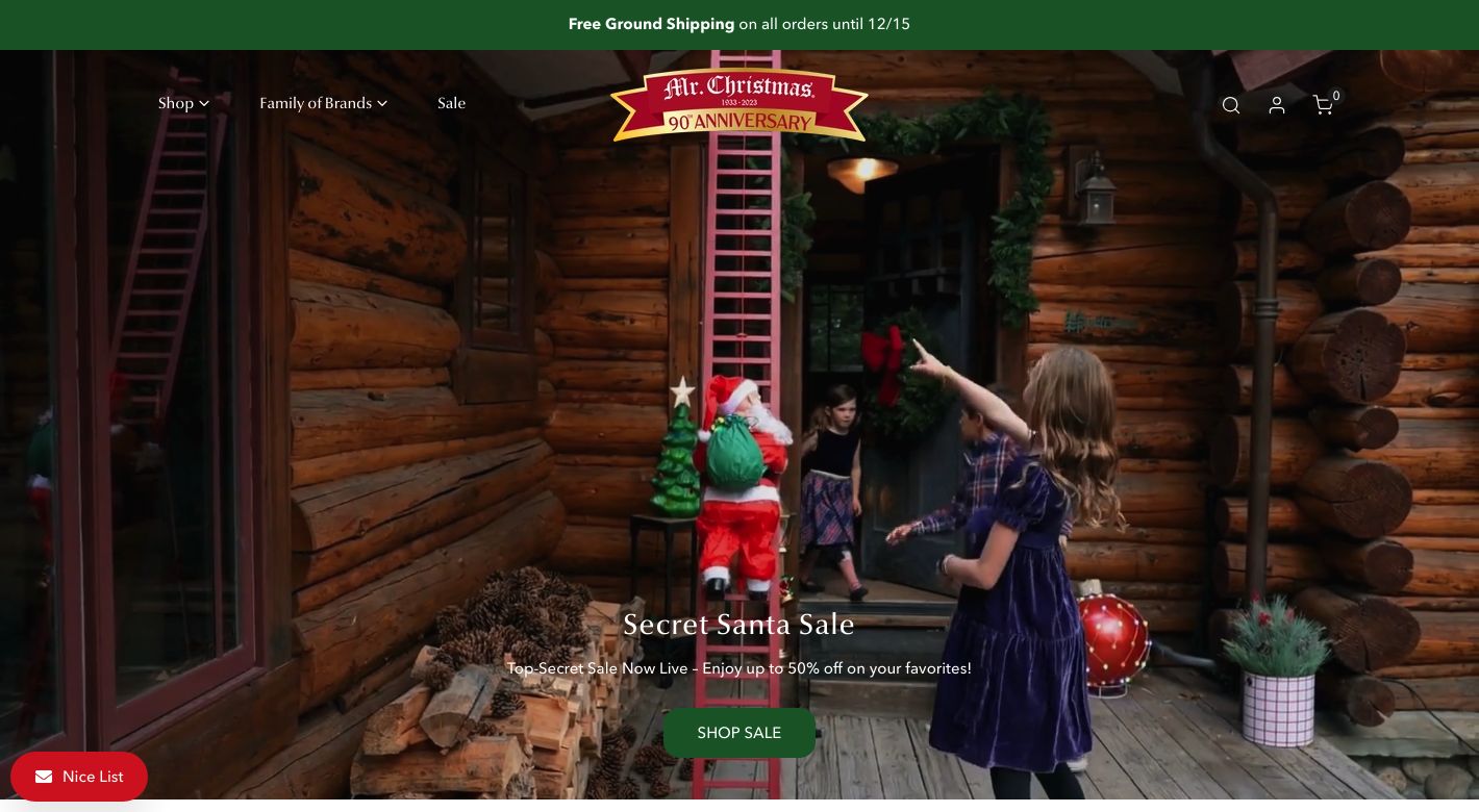 Mr. Christmas Website