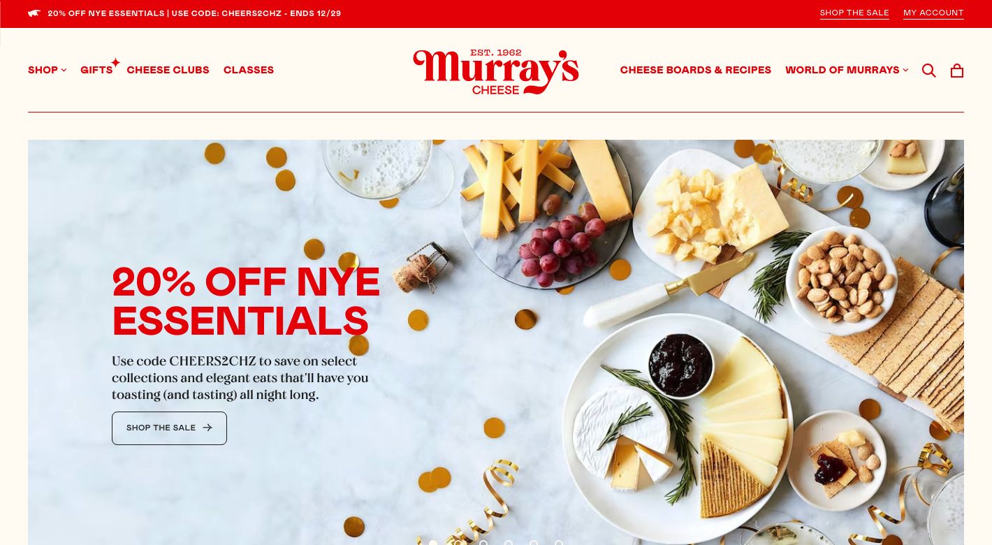 Murray's Cheese Website