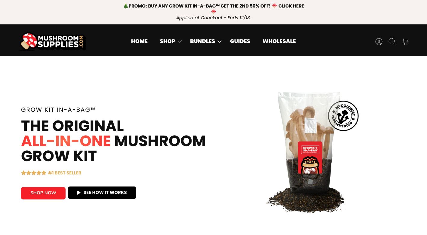 MushroomSupplies.com Website