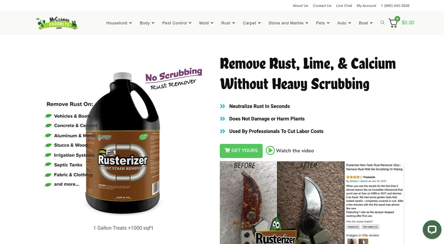 MyCleaningProducts.com Website